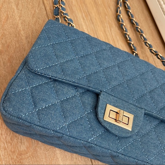 🔃Wild For Coco Denim Handbag | Dark Wash - Picture 4 of 5